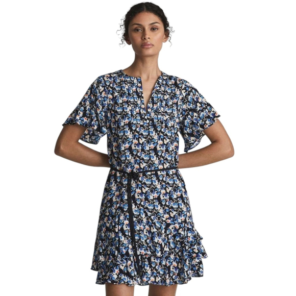 Reiss Lulu Flippy Ruffle Hem Mini | Soft Swing Silhouette, Sz 6 - Picture 4 of 12